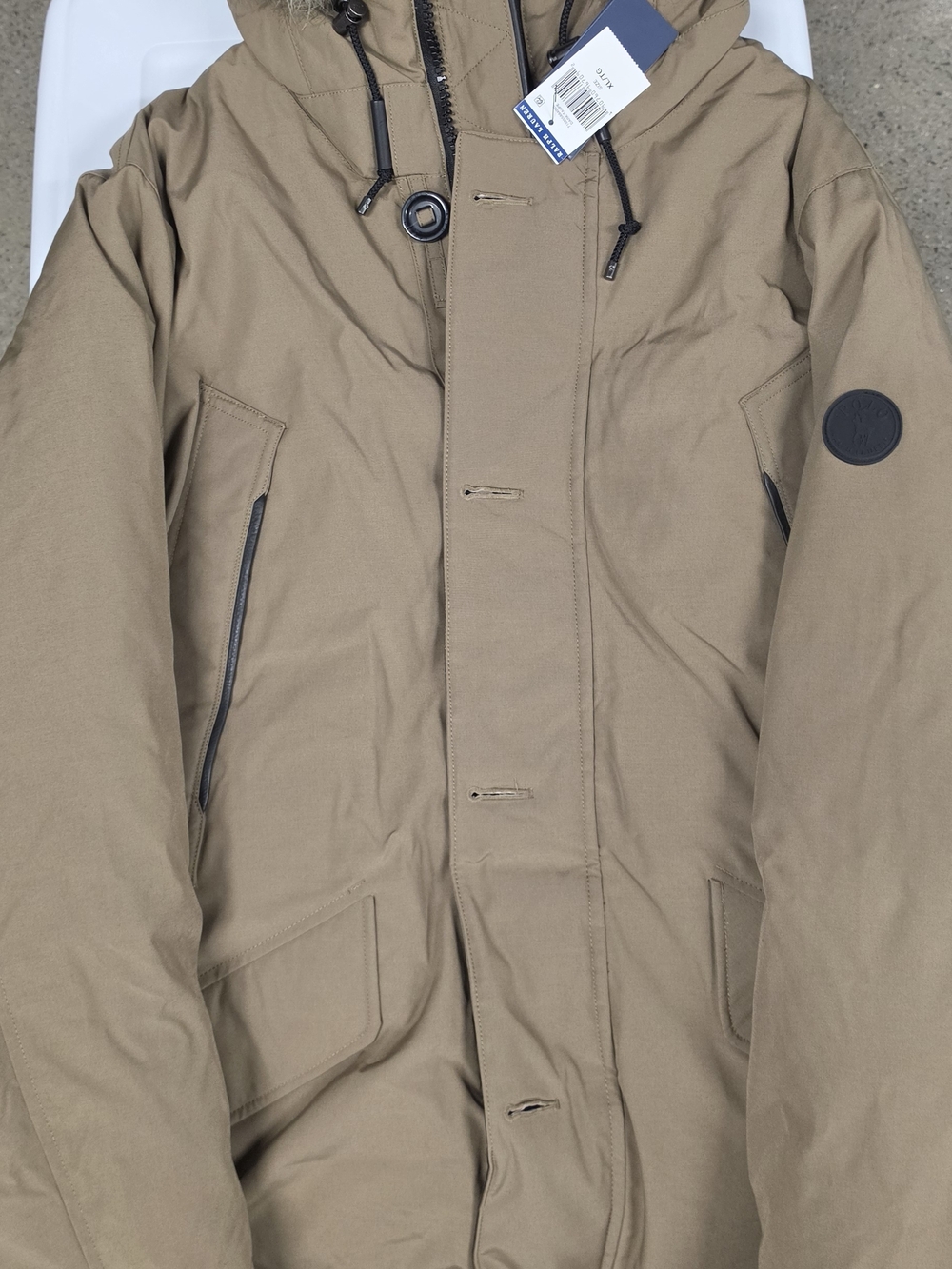Ralph Lauren Men's Quilted Hooded Puffer Jacket in Tan